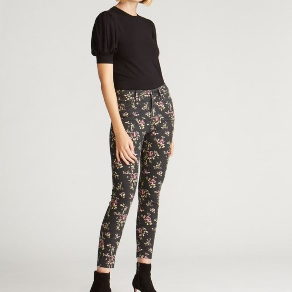 NEW Driftwood Jackie Skinny Ditzy Rose Garden Jeans - Picture 1 of 10
